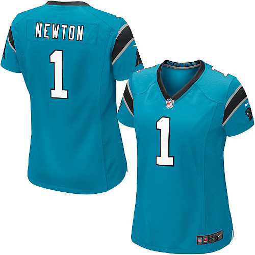 Women's Game Cam Newton Nike Jersey Blue Alternate - #1 NFL Carolina Panthers